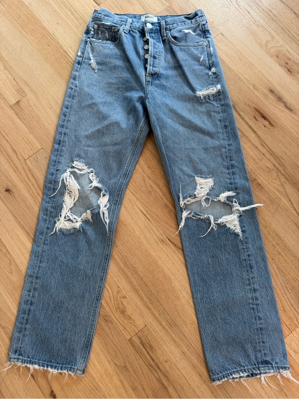 Agolde 90s Mis Rise Loose Straight Leg Jeans - Picture 1 of 5